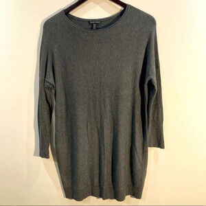 EILEEN FISHER Sz XS Oversized Very Soft Boat Neck  Tunic Sweater